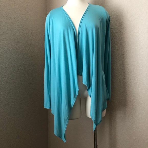 ALLOY Sweaters - 🚫 SOLD Aqua Loose Cascading Cardigan by ALLOY